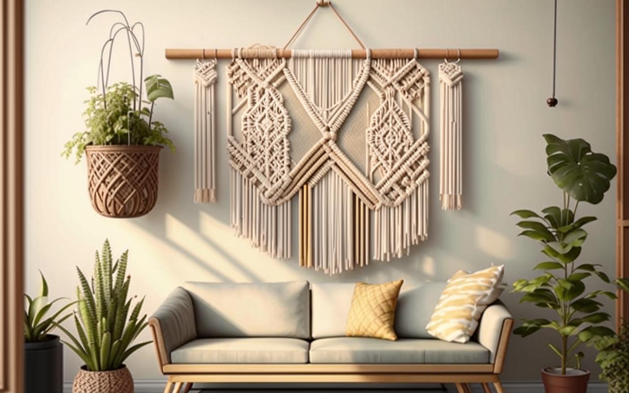 Идеи декора из макраме для интерьера