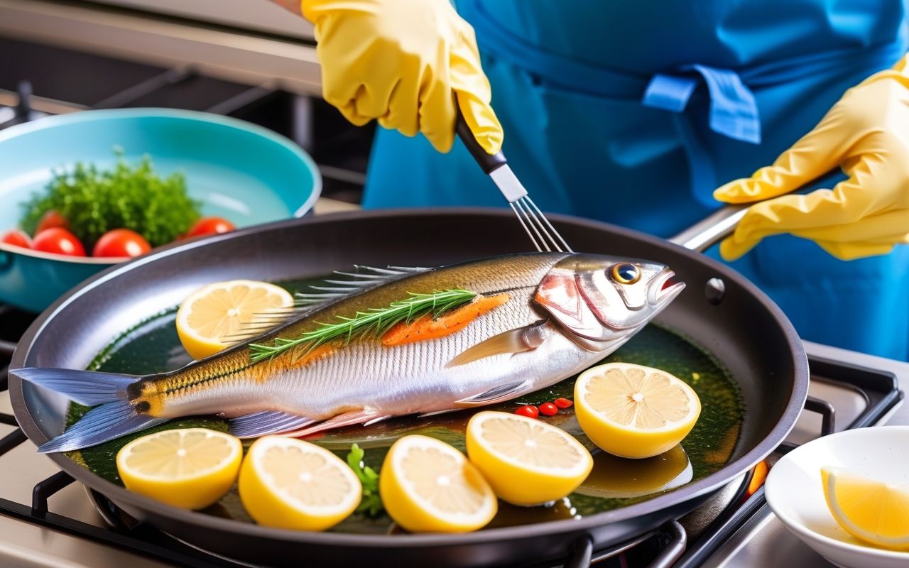 Экспресс-уборка после готовки рыбы